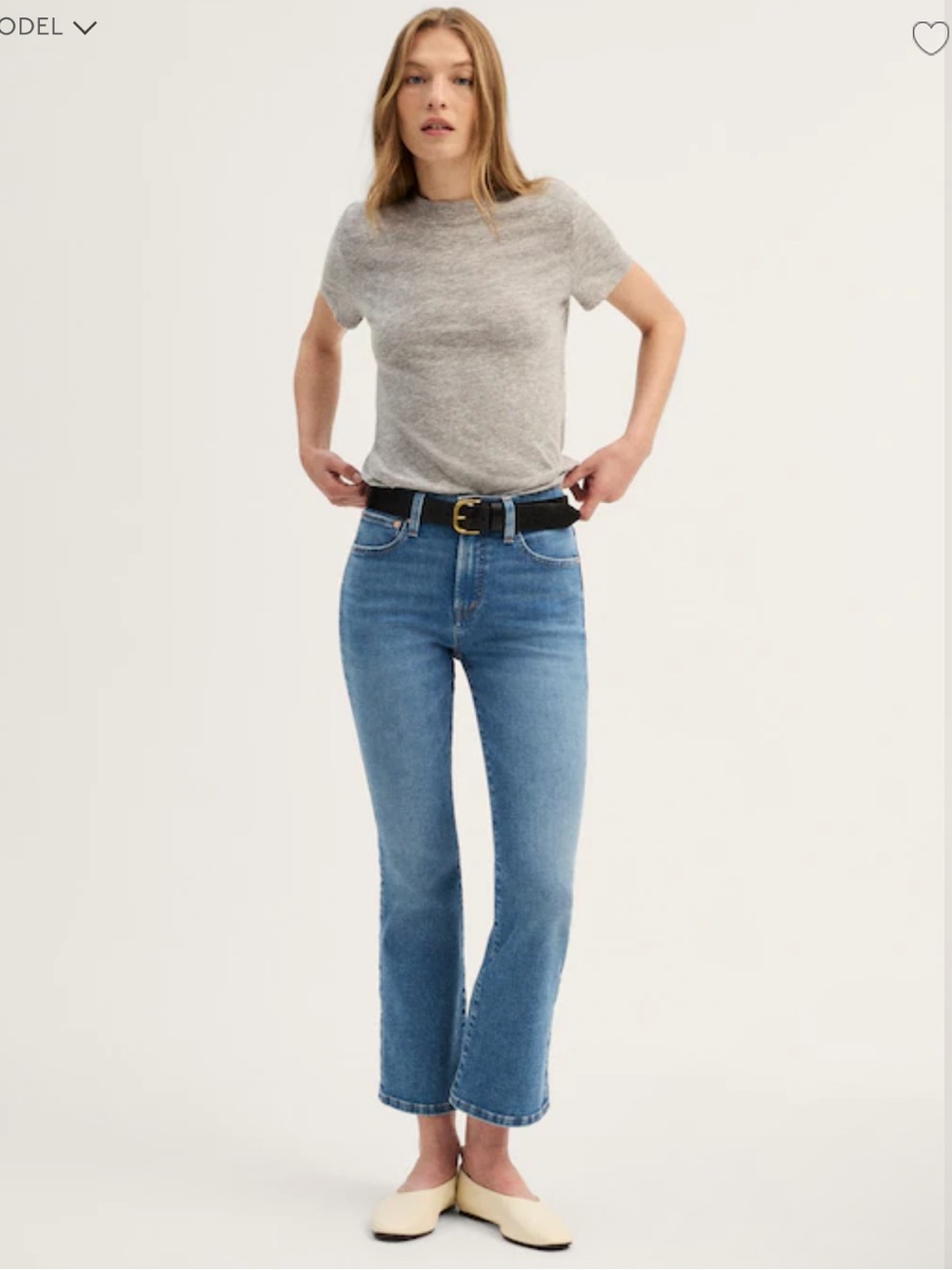 Madewell The Flare Crop Jean in Super Stretch Denim - Midvale WashSuper Stretch